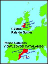 map o gymru a'r gwledydd catalaneg (map_cymru_pc_drenewydd_050112)
