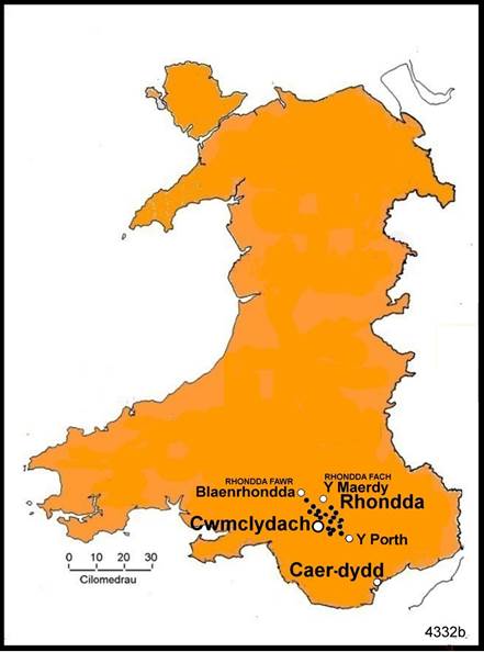 A map of wales with black and orange spots

Description automatically generated